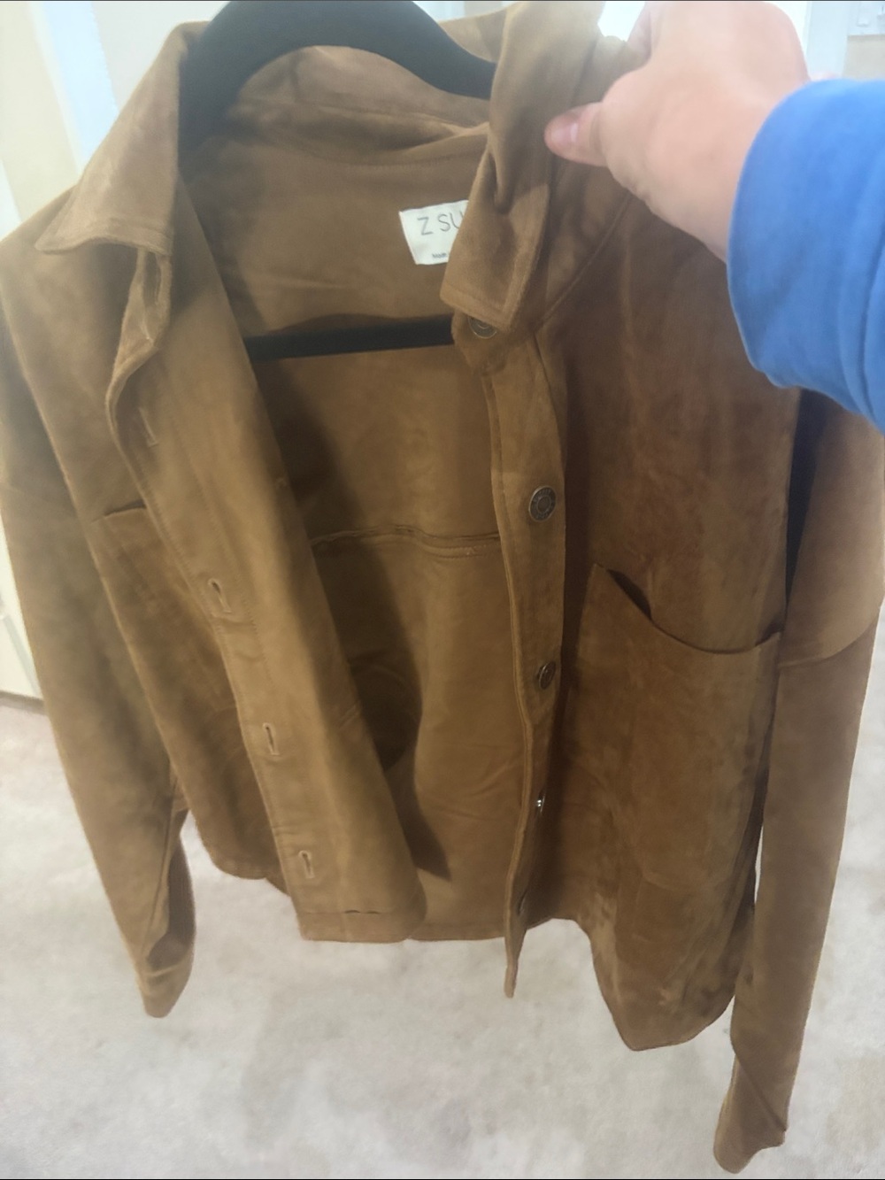 Z Supply Mustard Brown Button-Up Jacket - Picture 2 of 2